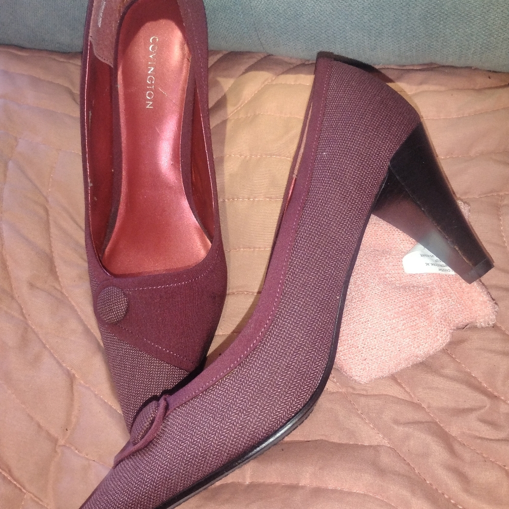Covington Dark Purple Heels Elegant Pumps